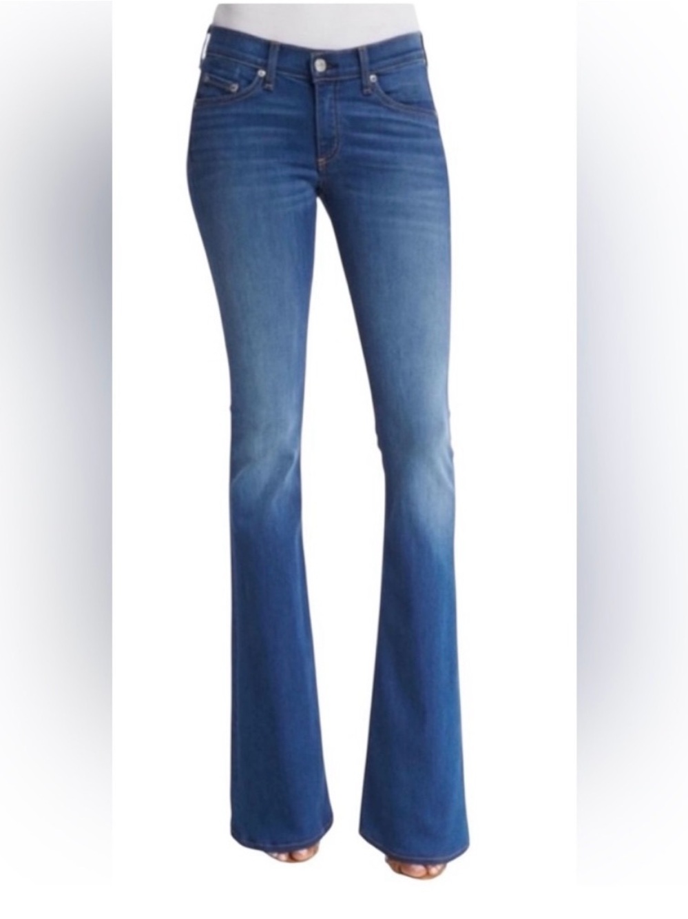 Rag & Bone Elephant Bell Jeans in Houston Wash.